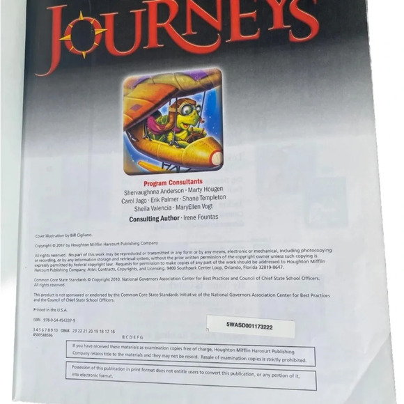 Houghton Mifflin Harcourt Journeys 2nd grade Reading Textbook Hardcover - Picture 3 of 5